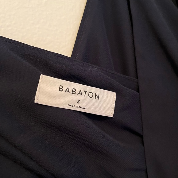 Navy Babaton mini dress. With a small tie for waist definition . Size small. - Picture 3 of 6